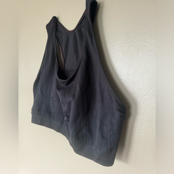 Unbranded Soft Comfortable Stretchy Padless Sports Bra - No Pads Black Racerback - Picture 3 of 7